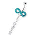 Infinity Love Jeweled Navel Belly Ring - Monster Piercing