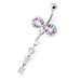 Infinity Love Jeweled Navel Belly Ring - Monster Piercing