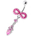 Jeweled Infinity Dangling Navel belly bar - Monster Piercing