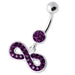 Multi Jeweled Crystal Infinity Navel Banana - Monster Piercing