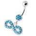 Multi Jeweled Crystal Infinity Navel Banana - Monster Piercing