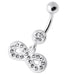 Multi Jeweled Crystal Infinity Navel Banana - Monster Piercing