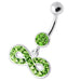 Multi Jeweled Crystal Infinity Navel Banana - Monster Piercing