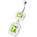 Rectangle Jeweled Navel Belly Banana - Monster Piercing