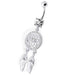 Dream Catcher Silver Belly Bar - Monster Piercing