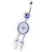 Dream Catcher Silver Belly Bar - Monster Piercing