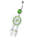 Dream Catcher Silver Belly Bar - Monster Piercing