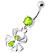 Dangling Spider Silver Navel Belly Bar - Monster Piercing