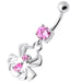 Dangling Spider Silver Navel Belly Bar - Monster Piercing