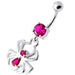 Dangling Spider Silver Navel Belly Bar - Monster Piercing