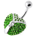 Dangling Zip Opened Heart Belly Ring - Monster Piercing