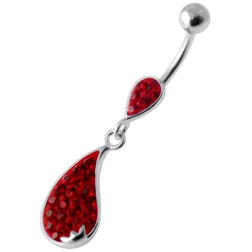 eweled Dangling Belly bar Banana - Monster Piercing