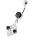 Fancy Jeweled Dangling Navel Bar - Monster Piercing