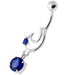 Fancy Jeweled Dangling Belly Bar - Monster Piercing