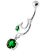 Fancy Jeweled Dangling Belly Bar - Monster Piercing