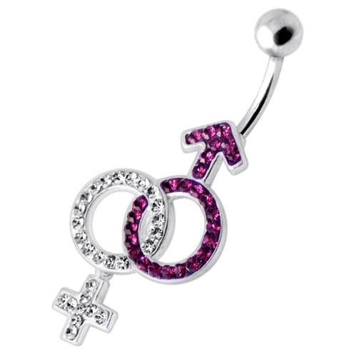 Gender Relation Sign Belly Ring - Monster Piercing