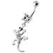 Gecko lizard Dangling Navel bar - Monster Piercing