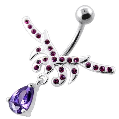 Jeweled Flying Dragon Face Navel Belly Banana - Monster Piercing