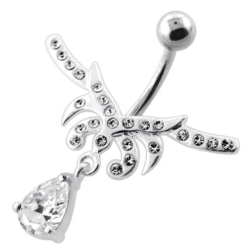 Jeweled Flying Dragon Face Navel Belly Banana - Monster Piercing