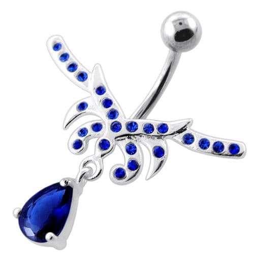 Jeweled Flying Dragon Face Navel Belly Banana - Monster Piercing