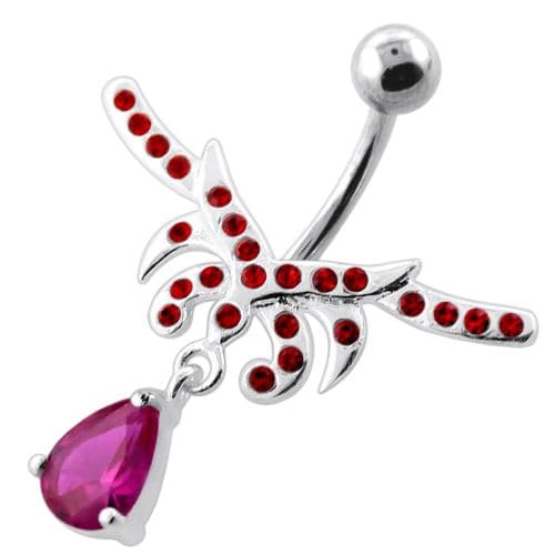 Jeweled Flying Dragon Face Navel Belly Banana - Monster Piercing