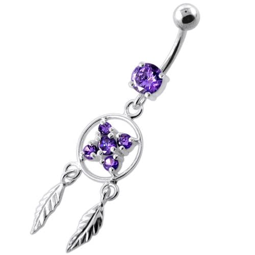 Dream Catcher Flower Navel Belly Banana - Monster Piercing