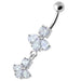 Fancy Jeweled Navel Belly Ring  - Monster Piercing