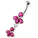 Fancy Jeweled Navel Belly Ring  - Monster Piercing