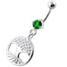 Hanging Tree of Life Navel Belly Bar - Monster Piercing