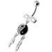 Infinity Ying Yang with Dream Catcher Navel Bar - Monster Piercing