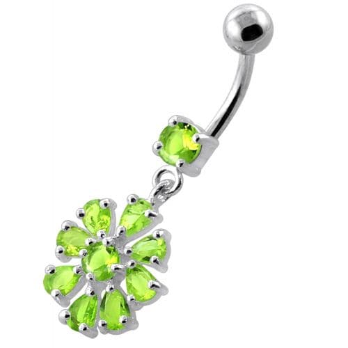 Round Flower Dangling Navel Belly Banana - Monster Piercing