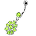 Round Flower Dangling Navel Belly Banana - Monster Piercing