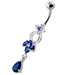 Fancy Jeweled Dangling Navel Belly Ring - Monster Piercing