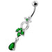 Fancy Jeweled Dangling Navel Belly Ring - Monster Piercing