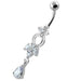 Fancy Jeweled Dangling Navel Belly Ring - Monster Piercing