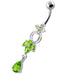 Fancy Jeweled Dangling Navel Belly Ring - Monster Piercing