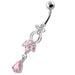 Fancy Jeweled Dangling Navel Belly Ring - Monster Piercing