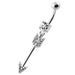 Multi Jeweled Arrow belly button ring - Monster Piercing