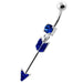 Multi Jeweled Arrow belly button ring - Monster Piercing