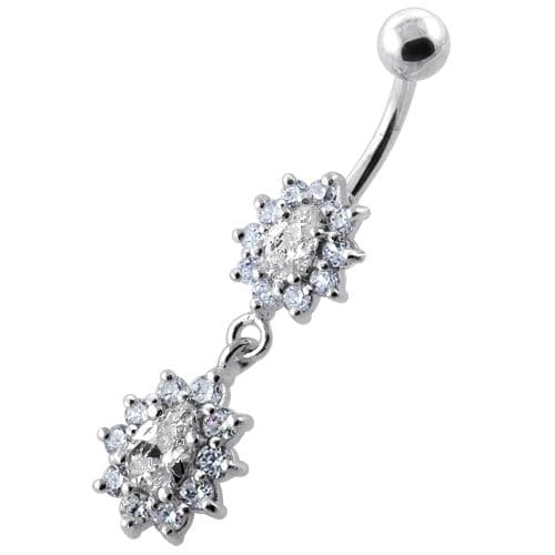 Fancy Jeweled cute belly button piercing - Monster Piercing