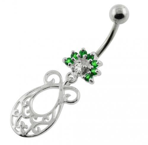 Fancy Jeweled belly button piercings - Monster Piercing