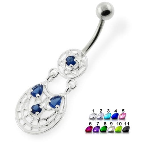 Fancy Jeweled belly button rings - Monster Piercing