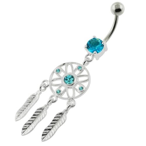 Flower Cut out Dream Catcher belly piercing - Monster Piercing