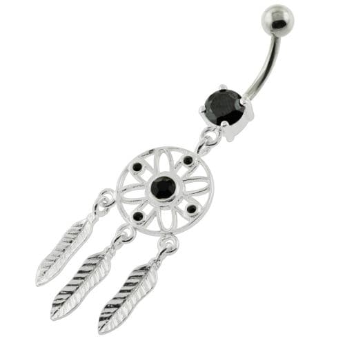 Flower Cut out Dream Catcher belly piercing - Monster Piercing