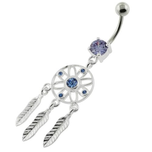 Flower Cut out Dream Catcher belly piercing - Monster Piercing