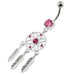 Flower Cut out Dream Catcher belly piercing - Monster Piercing