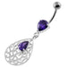 Jeweled Tear Drop Pattern belly piercing - Monster Piercing