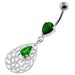 Jeweled Tear Drop Pattern belly piercing - Monster Piercing