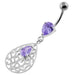 Jeweled Tear Drop Pattern belly piercing - Monster Piercing