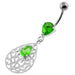 Jeweled Tear Drop Pattern belly piercing - Monster Piercing